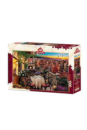 Kız Çocuk Oyuncak 5184 Art Puzzle New York'ta Akşam Yemeği 1000 Parça Puzzle Eği