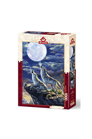 Kız Çocuk Oyuncak 5217 Art Puzzle, Dolunay Kurtları 1000 Parça Puzzle Erkek Çocuk Oyuncak Eğitici Oy