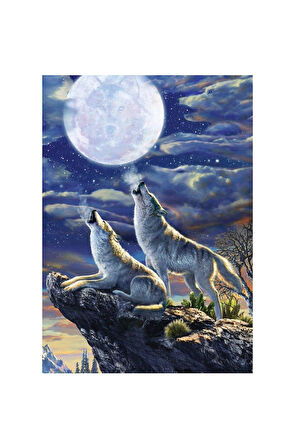 Kız Çocuk Oyuncak 5217 Art Puzzle, Dolunay Kurtları 1000 Parça Puzzle Erkek Çocuk Oyuncak Eğitici Oy