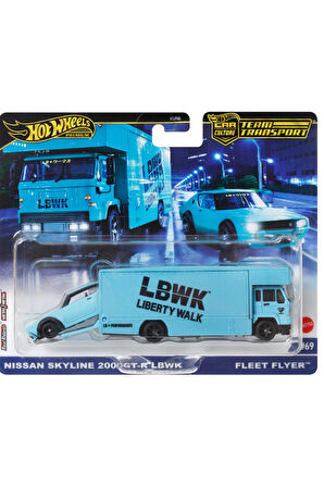 Kız Çocuk Oyuncak Team Transport Nissan Skyline 2000 GT-R Fleet Flye HRV45 Eğiticii