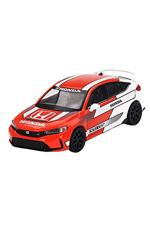 Kız Çocuk Oyuncak Mini Gt 1/64 Honda Civic TYPE R 2023 Pace Car Red Erkek Çocuk Oyuncak Eğitici Oyun