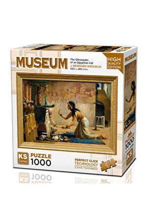 Kız Çocuk Oyuncak KS Games The Obsequies of an Egyptian Cat Puzzle 1000 Parça 20