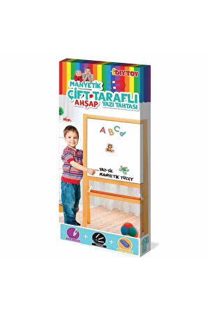 Kız Çocuk Oyuncak 2195 AYAKLI ÇİFT TARAFLI MANYETİK AHŞAP YAZI TAHTASI Erkek Çocuk Oyuncak Eğitici O