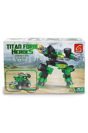 Kız Çocuk Oyuncak Ausini Titan Heroes Gunner-3 76 Parça Erkek Çocuk Oyuncak Eğitici Oyuncaklar