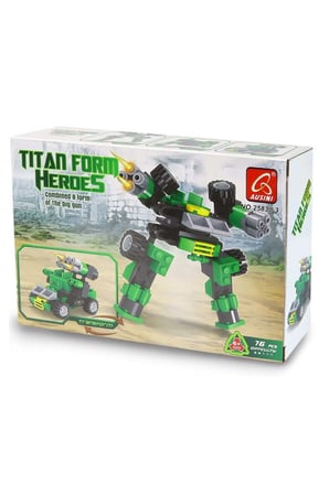 Kız Çocuk Oyuncak Ausini Titan Heroes Gunner-3 76 Parça Erkek Çocuk Oyuncak Eğitici Oyuncaklar