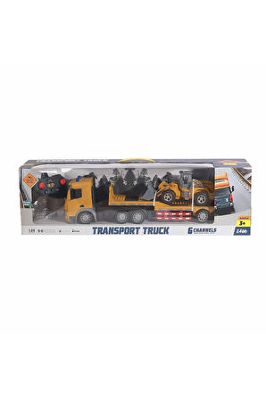 Kız Çocuk Oyuncak HT079 Kumandalı Şarjlı Işıklı Transporter Tır 1:24 Erkek Çocuk Oyuncak Eğitici Oyu