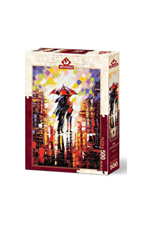 Kız Çocuk Oyuncak 5090/ART Art Puzzle, Şemsiye Altındaki Aşk 500 Parça Puzzle Eğ