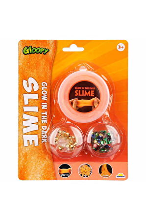 Kız Çocuk Oyuncak Erkek Çocuk Oyuncak Gloopy Karanlıkta Parlayan Turuncu Slime Eğitici Oyuncaklar