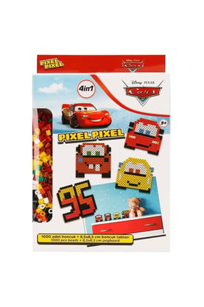 Kız Çocuk Oyuncak 4in1 Cars Pixel Pixel Boncuk Aktivite ve Oyuncak Seti Erkek Çocuk Oyuncak Eğitici