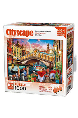 Kız Çocuk Oyuncak KS Games Riatto Bridge in Venice Puzzle 1000 Parça 20757 Eğiticii