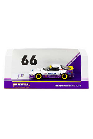 Kız Çocuk Oyuncak Tarmac Works 1/64 Pandem Mazda RX-7 FC3S White / purple - HOBB