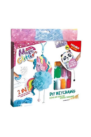 Kız Çocuk Oyuncak Paulinda Glitter 2n1 DIY Keychains Hobi Set S00095608 Erkek Çocuk Oyuncak Eğitici