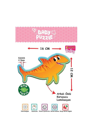 Kız Çocuk Oyuncak 1710 Dıytoy, Baby Puzzle-Benim İlk Puzzle Deniz Canlıları Eğitici