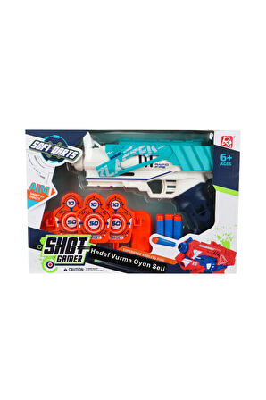 Kız Çocuk Oyuncak Hedefli Dart Tabancası 24cm Erkek Çocuk Oyuncak Eğitici Oyuncaklar