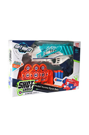 Kız Çocuk Oyuncak Hedefli Dart Tabancası 24cm Erkek Çocuk Oyuncak Eğitici Oyuncaklar