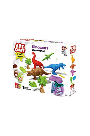 Kız Çocuk Oyuncak 03996 Art Craft Dinozorlar Hamur Set 168 Gr -Fentoys Erkek Çocuk Oyuncak Eğitici O