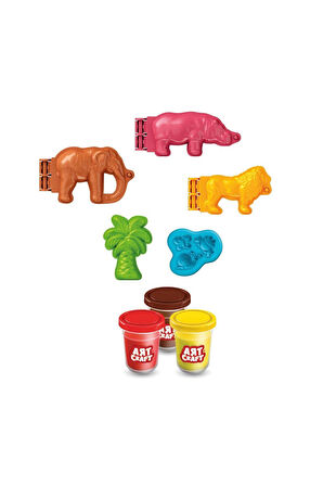 Kız Çocuk Oyuncak 03997 Art Craft Orman Hayvanları Hamur Set 168 Gr -Fentoys Eği