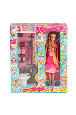 Kız Çocuk Oyuncak OYD-02387 Bebek ve Banyo Oyun Seti -Oydaş Oyuncak Erkek Çocuk Oyuncak Eğitici Oyun
