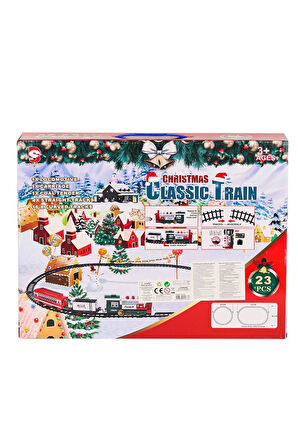 Kız Çocuk Oyuncak 8513A Işıklı Dumanlı Yılbaşı Tren Seti Erkek Çocuk Oyuncak Eğitici Oyuncaklar