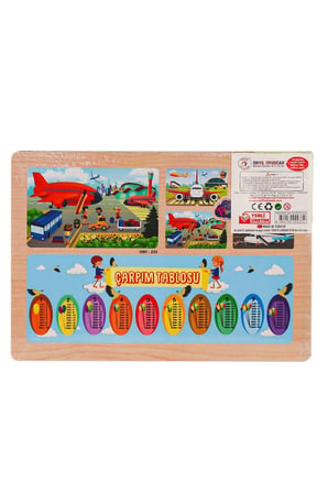 Kız Çocuk Oyuncak ONY-233-234-235-236 Ahşap Erkek Çocuk Oyuncak Eğitici Puzzle Havaalanı - 1adet Sto
