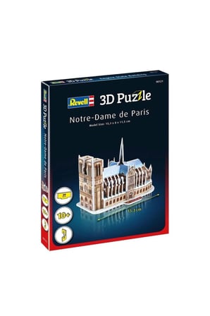 Kız Çocuk Oyuncak 00121 Revell 3D Puzzle Notre Dame Katedrali 39 parça Erkek Çocuk Oyuncak Eğitici O