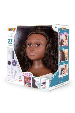 Kız Çocuk Oyuncak 7600320318 Afro Stil Bebek Başı Güzellik Seti Erkek Çocuk Oyuncak Eğitici Oyuncakl