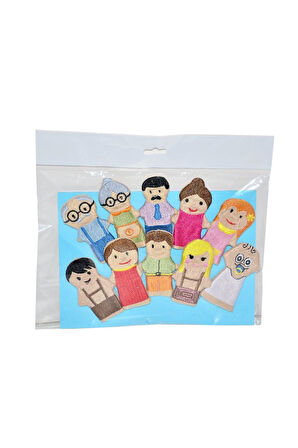 Kız Çocuk Oyuncak AND-5087 T İNSANLAR PARMAK KUKLA SE10LU Erkek Çocuk Oyuncak Eğitici Oyuncaklar