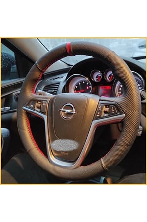 Opel Insignia 2013-2016 Araca Özel Direksiyon Kılıfı Nokta Düz Yüzük (DERİLİ OLAN ARAÇLARA UYGUNDUR)