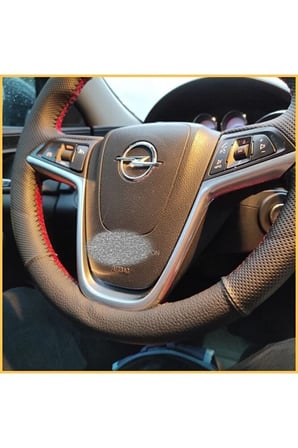 Opel Insignia 2013-2016 Araca Özel Direksiyon Kılıfı Nokta Düz Yüzük (DERİLİ OLAN ARAÇLARA UYGUNDUR)