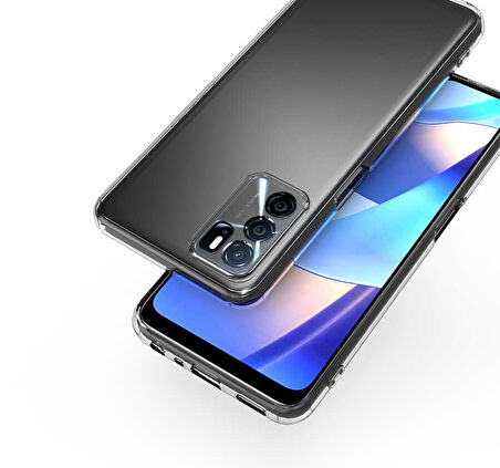 Oppo A16 Kılıf Şeffaf İnce Esnek Silikon Kılıf Zipax-Süper