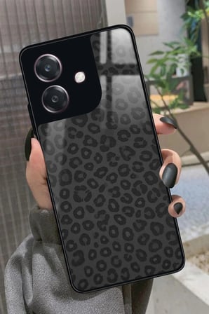 Oppo A3 5G Uyumlu Leopar Tasarımlı Parlak Silikon Kılıf