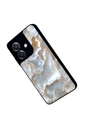 Oppo A3 5G Uyumlu Beyaz Tasarımlı Parlak Silikon Kılıf