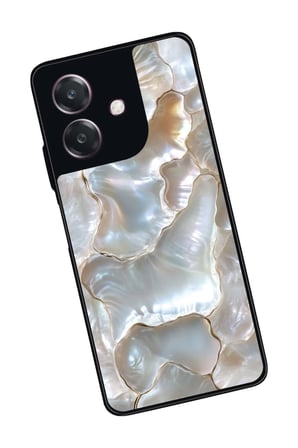 Oppo A3 5G Uyumlu Beyaz Tasarımlı Parlak Silikon Kılıf