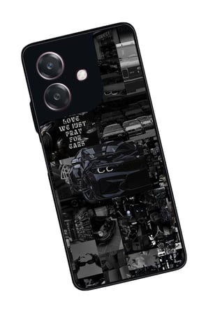 Oppo A3 5G Uyumlu Araba Posteri Tasarımlı Parlak Silikon Kılıf