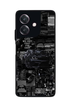 Oppo A3 5G Uyumlu Araba Posteri Tasarımlı Parlak Silikon Kılıf