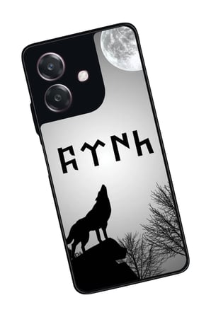 Oppo A3 5G Uyumlu Bozkurt Tasarımlı Parlak Silikon Kılıf