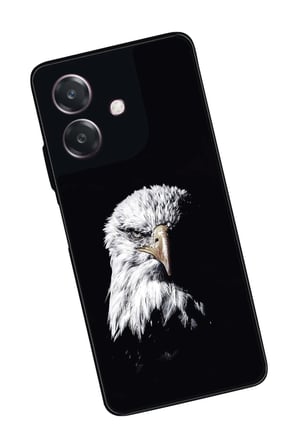 Oppo A3 5G Uyumlu Kartal Tasarımlı Parlak Silikon Kılıf