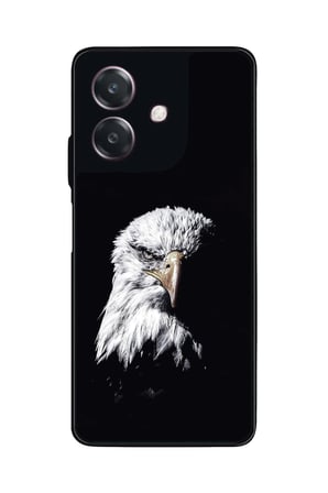 Oppo A3 5G Uyumlu Kartal Tasarımlı Parlak Silikon Kılıf