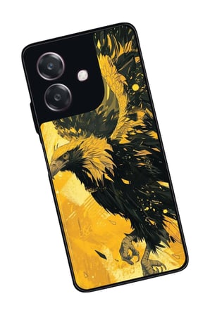 Oppo A3 5G Uyumlu Kartal Tasarımlı Parlak Silikon Kılıf