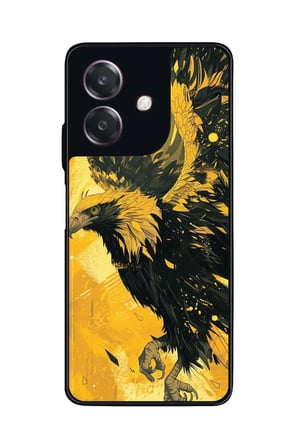 Oppo A3 5G Uyumlu Kartal Tasarımlı Parlak Silikon Kılıf