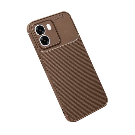 Oppo A6T 5G Uyumlu Kılıf Soft Karbon Görünüm Esnek Silikon Azn-Negro