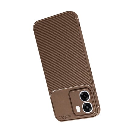 Oppo A6T 5G Uyumlu Kılıf Soft Karbon Görünüm Esnek Silikon Azn-Negro