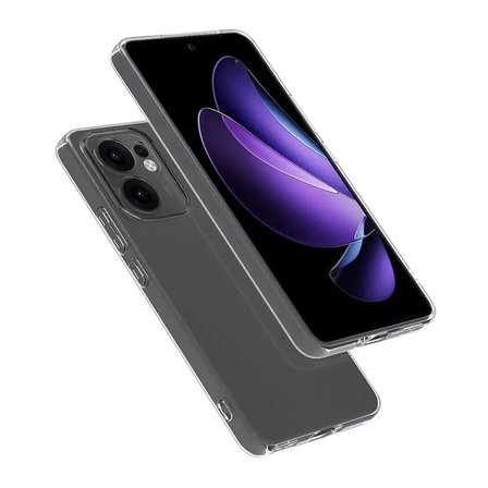 Oppo A6T Uyumlu Kılıf Şeffaf İnce Silikon Zr-Süper