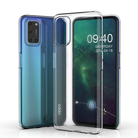 Oppo A72 Kılıf Şeffaf İnce Esnek Silikon Kılıf Zipax-Süper