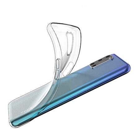 Oppo A72 Kılıf Şeffaf İnce Esnek Silikon Kılıf Zipax-Süper