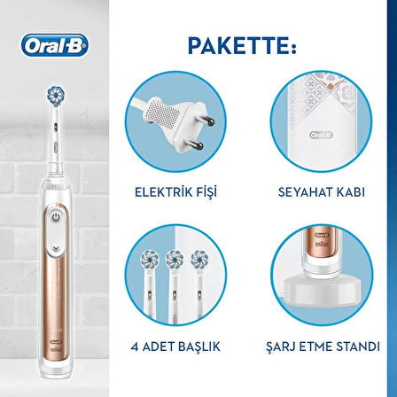 Oral-B Genius X 20000N Yapay Zeka Destekli Rose Gold Şarj Edebilir Diş Fırçası