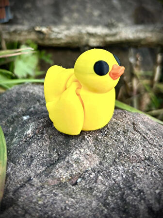 Ördek Oyuncak- Bebek Ördek Gölün Sevimli Kaşifi 🦆🌊 3d Hareketli Organik Model - Orta Boy
