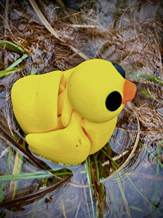 Ördek Oyuncak- Bebek Ördek Gölün Sevimli Kaşifi 🦆🌊 3d Hareketli Organik Model - Orta Boy