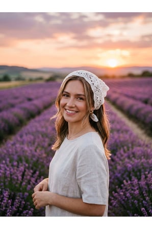 Vintage Örgü Dantel Bandana Kadın Baş Bandı Şık Boho Saç Aksesuarı
