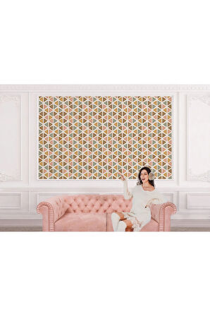 Renkli Pastel Şekiller Modern Duvar Kağıdı-5545